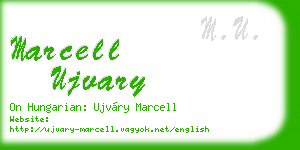 marcell ujvary business card